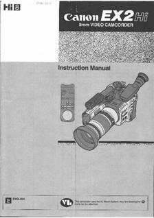 Canon EX 2 Hi manual. Camera Instructions.